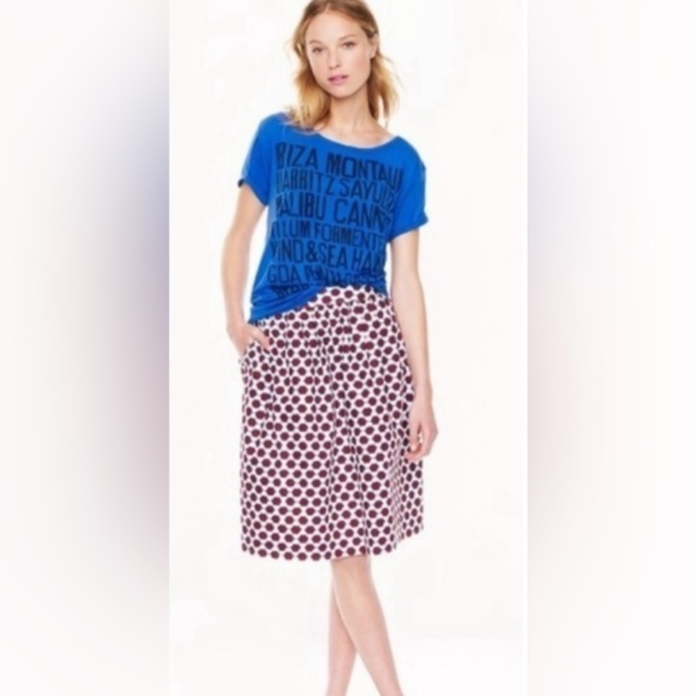 J Crew Cabana Flare Skirt in Sunglass Print Size 4